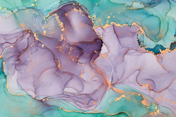 טפט | צורות שיש אבסטרקטי בצבעי סגול וירוק