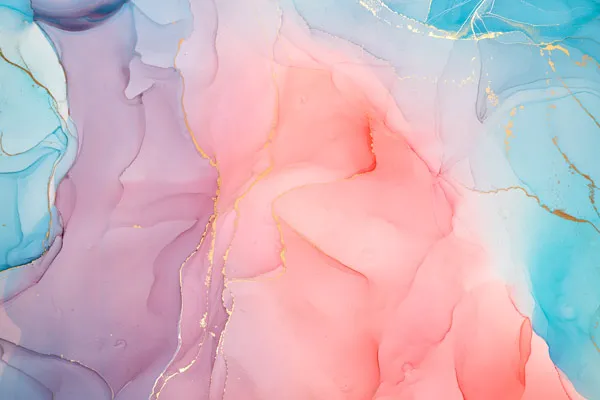 טפט | צורות שיש אבסטרקטי בצבעי תכלת ורוד