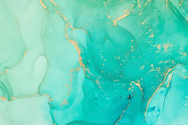 טפט | צורות שיש אבסטרקטי בצבעי אמרלד וזהב