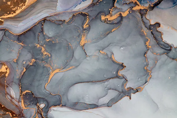 טפט | צורות שיש אבסטרקטי בצבעי אפור וזהב