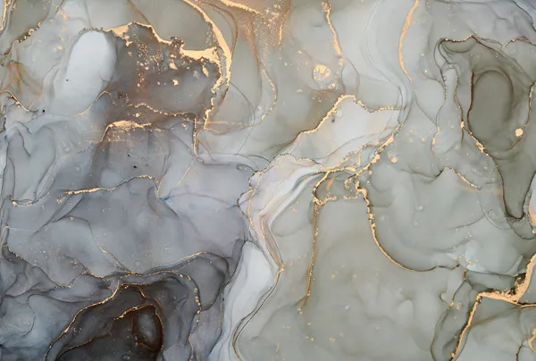 טפט | צורות שיש אבסטרקטי בצבע ירוק זית