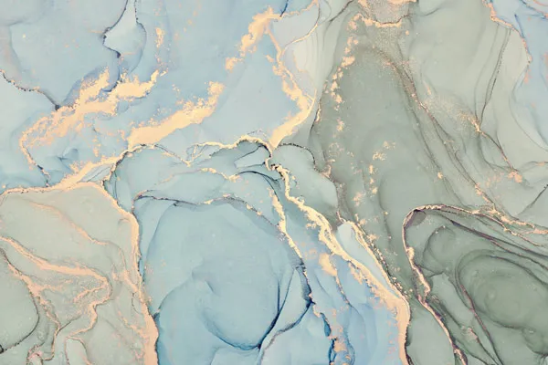 טפט | צורות שיש אבסטרקטי בצבעי ירוק זית עדין