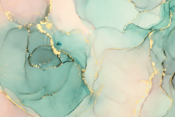 טפט | צורות שיש אבסטרקטי בצבעי ירוק ובז'