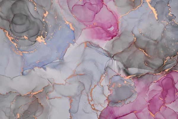 טפט | צורות שיש אבסטרקטי בגווני אפור וסגול ורוד