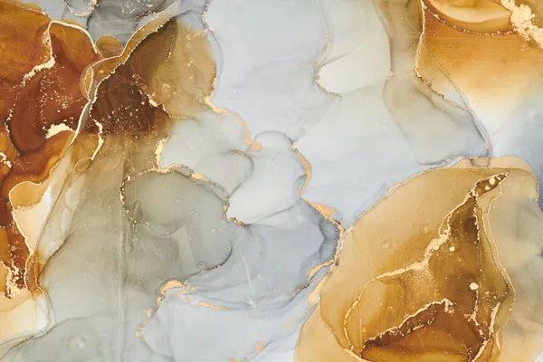 טפט | צורות שיש אבסטרקטי בצבעי צהוב ואפור