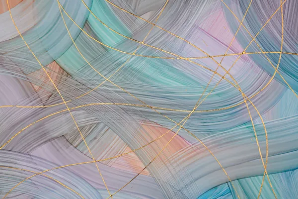 טפט | פסי שיש אבסטרקטי על רקע כתום טורקיז וסגול