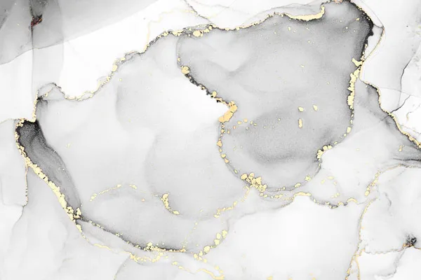 טפט | צורות שיש אבסטרקטי זהב על גווני אפור בהיר