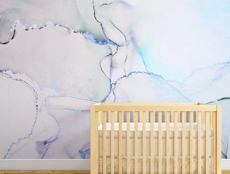 טפט | צורות שיש אבסטרקטי בגוונים עדינים של תכלת