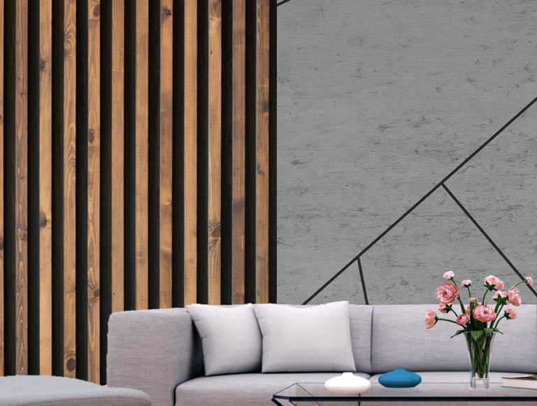 טפט | טקסטורת עץ ובטון
