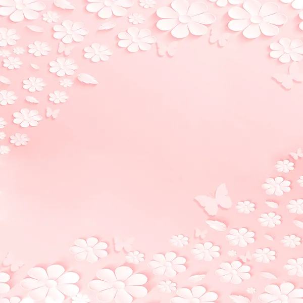 טפט | פרחים ופרפרים בורוד