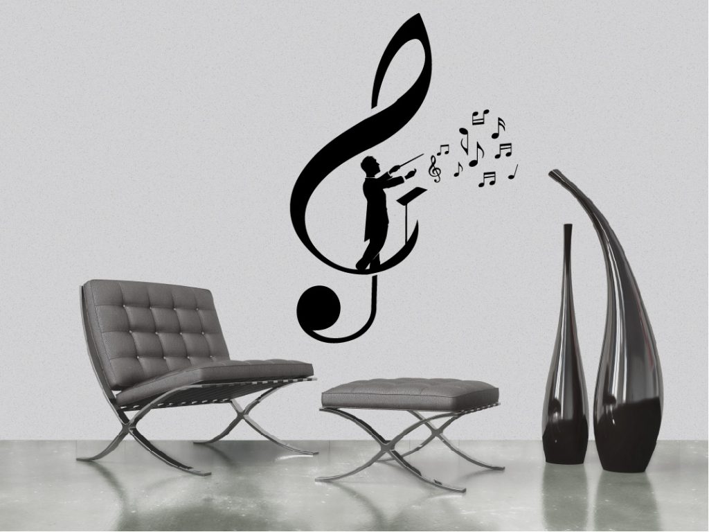 מדבקת קיר | מנצח מוזיקה