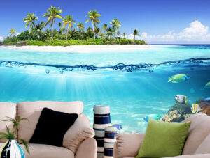 מדבקת טפט | מתחת לאי