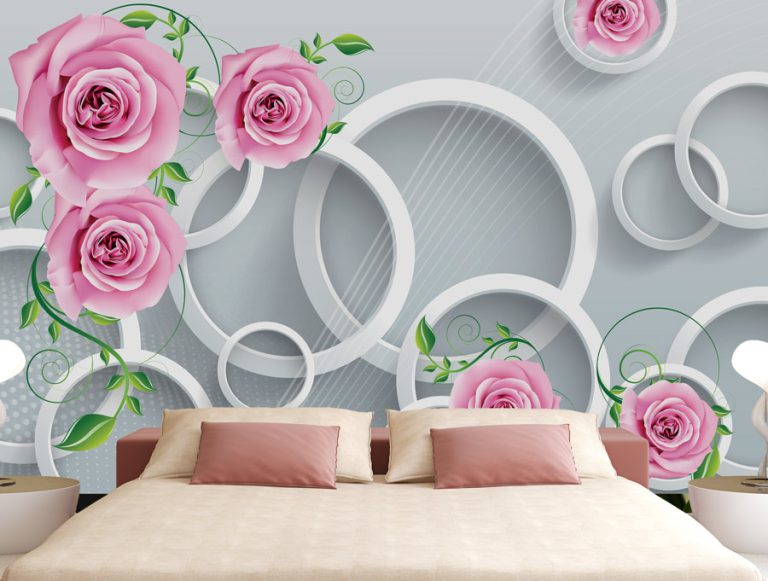 מדבקת טפט |חישוקים וורדים