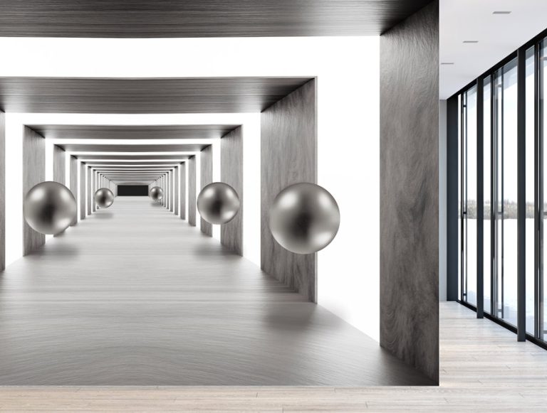 מדבקת טפט | מנהרת תלת מימד