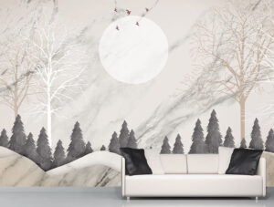 מדבקת טפט | טבע שיש לבן