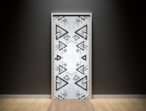 טפט לדלת | משולשים ועצים