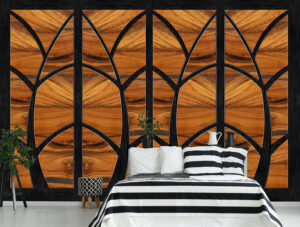 מדבקת טפט | עיצוב עץ צורני