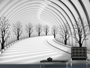 מדבקת טפט | שביל 3D