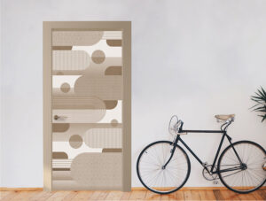 טפט לדלת | עיצוב מודרני חום