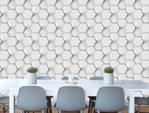 מדבקת טפט | משושים קטנים בתלת מימד