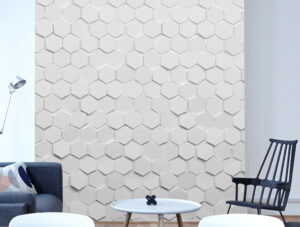 מדבקת טפט | משושים מתפצלים