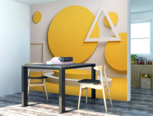 מדבקת טפט | תלת מימד צהוב