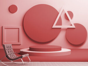 מדבקת טפט | תלת מימד אדום