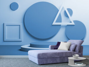 מדבקת טפט | תלת מימד כחול