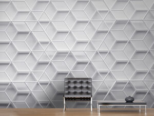 מדבקת טפט | משושים ריקים