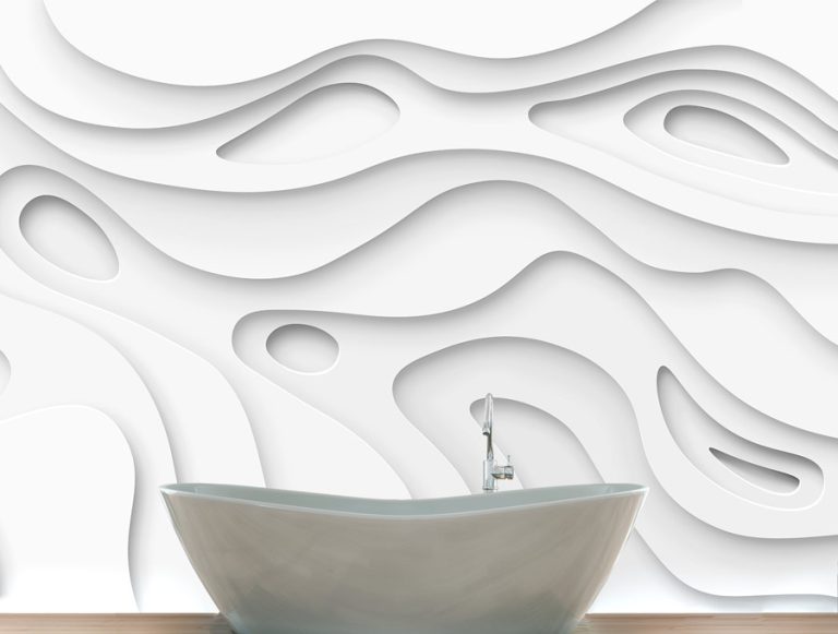 מדבקת טפט | בורות לבנים