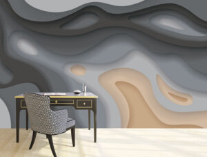 מדבקת טפט | בורות כתום אפור