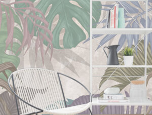 מדבקת טפט | עלי פסטל