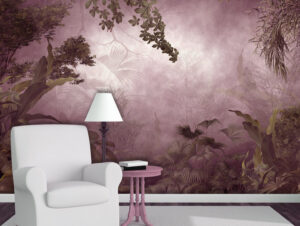 מדבקת טפט | ערפל בג'ונגל אדום