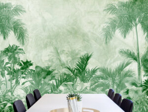 מדבקת טפט | טקסטורה מעניינת בג'ונגל מעורפל