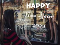 מדבקה לחלון ראווה | שנה חדשה 2023