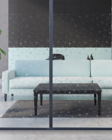 מדבקה חלבית | עיצוב גאומטרי דק