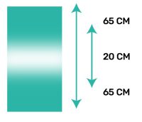מדבקה חלבית | גראדיאנט מהאמצע 20 ס"מ
