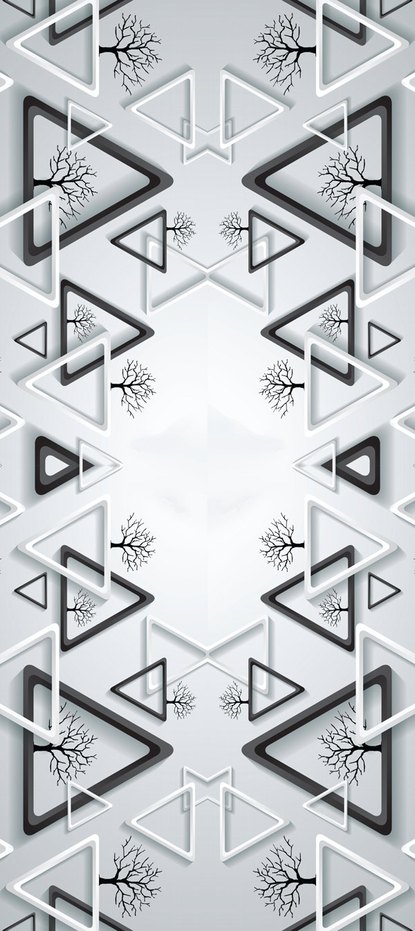 טפט לדלת | משולשים ועצים