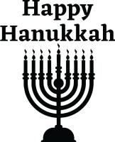 מדבקה לחלון ראווה | חנוכה שמח