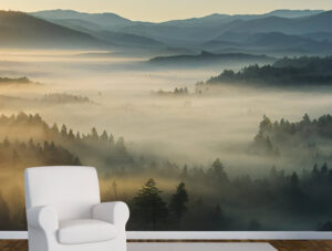 מדבקת טפט | הרים מעורפלים