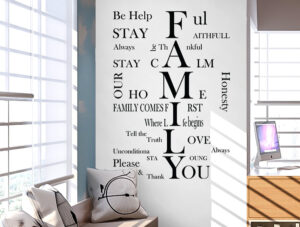 מדבקת קיר | ענן מיליםי משפחה