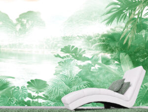 מדבקת טפט | ג'ונגל ירוק עדין