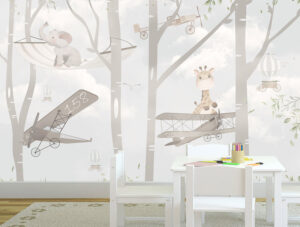 מדבקת טפט | בעלי חיים על מטוסים