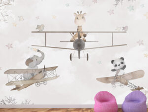 מדבקת טפט | חיות בטייס