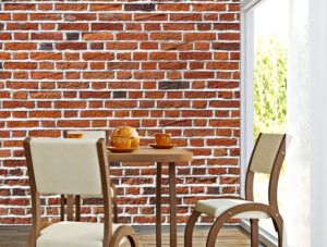 מדבקת טפט | בריקים יפים אדומים