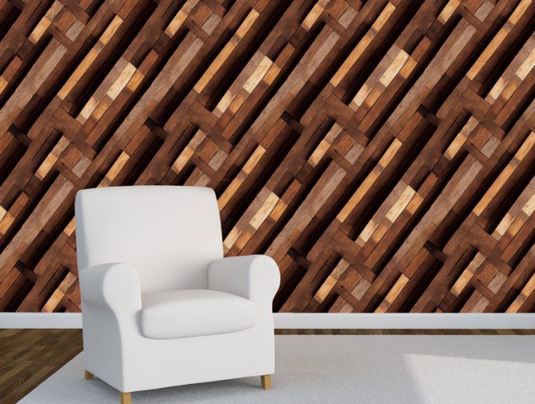 מדבקת טפט | קרשים באלכסון