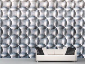 מדבקת טפט | פרחי מתכת