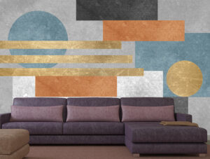 מדבקת טפט | טקסטורה מעניינת על צורות