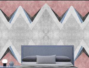 מדבקת טפט | קוצים בגווני אדום וכחול