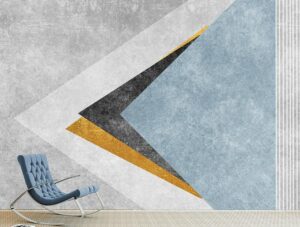 מדבקת טפט | שן שחורה צהובה ופסים